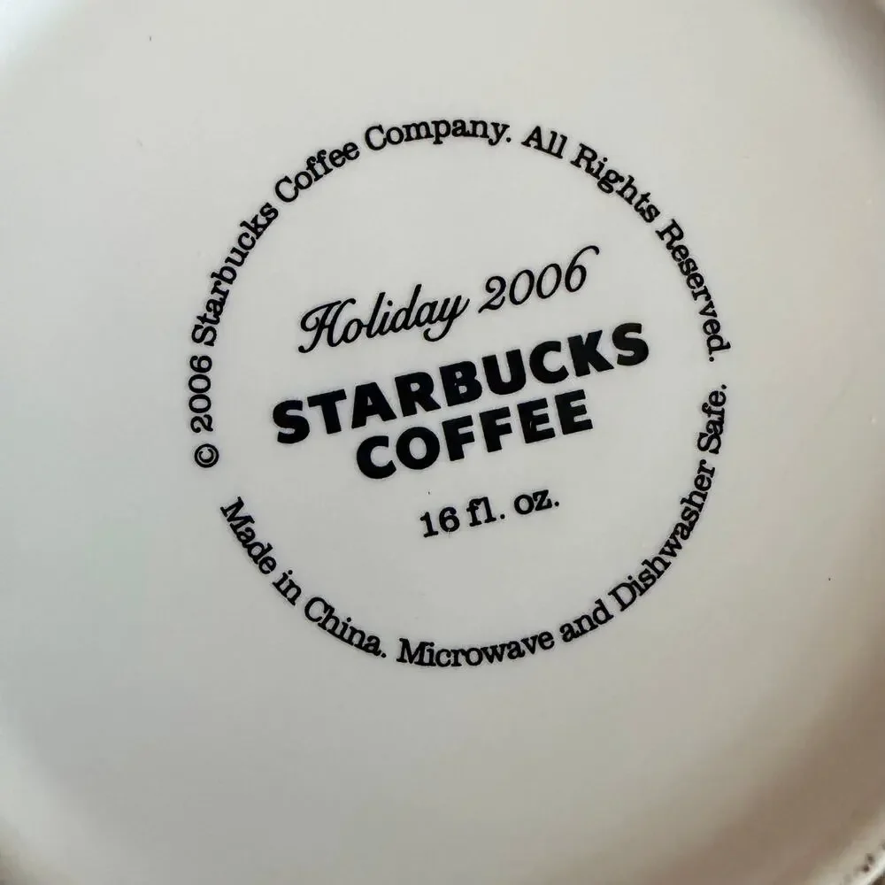 Starbucks 2006 Christmas Mug Carolers Holiday 16oz Grande Cup